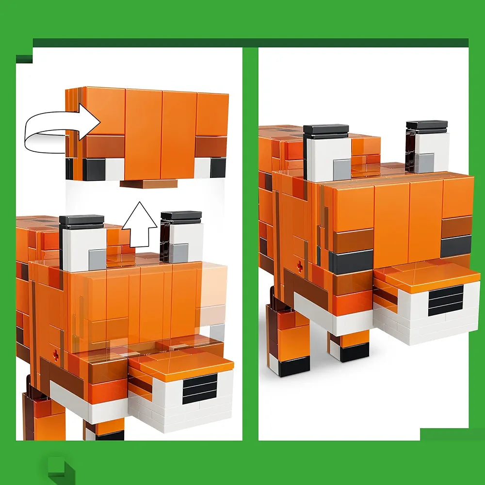 Lego Minecraft The Fox Gaming Decoration Building Set - Animal Figure Toy - Game Decor Gift - 21588
