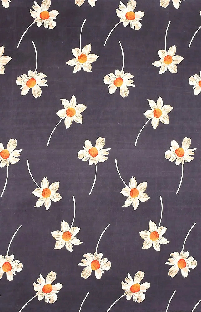 Homefab India 180 TC Microfiber Single BedSheet with 1 Pillow Cover Dark Grey Floral