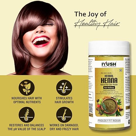Iyush Herbal Ayurveda Herbal Mehndi for Hair - 200 gms