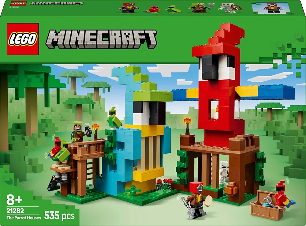 Lego Minecraft The Parrot Houses Buildable Video-Game Set 21282 Building Blocks Toys for 8+ Gift for Boys and Girls
