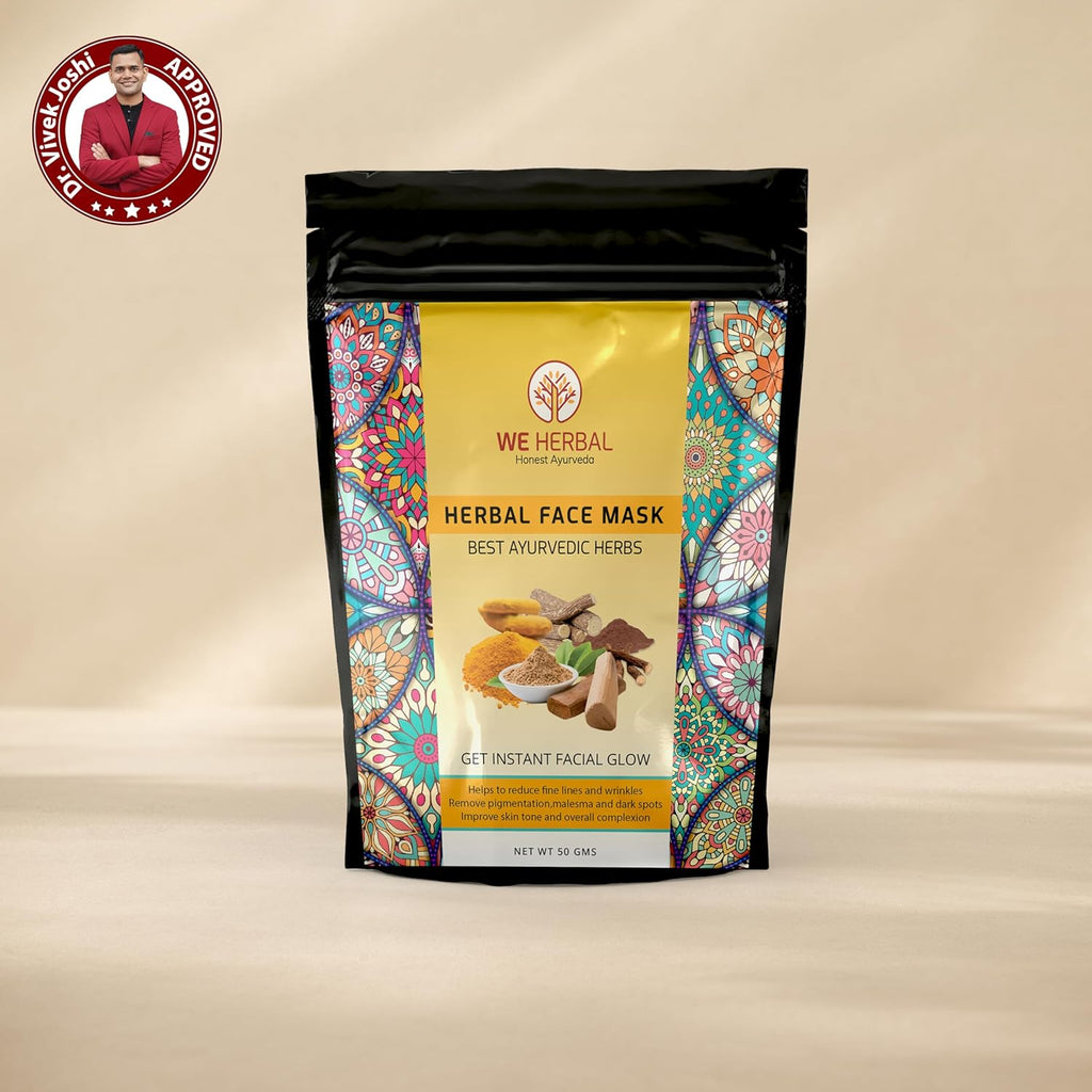 Face Mask | Instant At-Home Facial with Manjistha, Licorice & Amba Haldi | Detoxifies, Soothes & Brightens | 100% Natural | No Fragrance or Colour | 50g