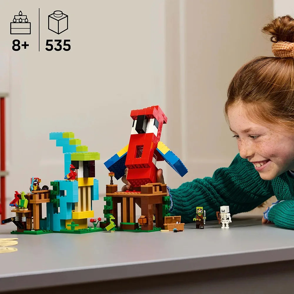 Lego Minecraft The Parrot Houses Buildable Video-Game Set 21282 Building Blocks Toys for 8+ Gift for Boys and Girls