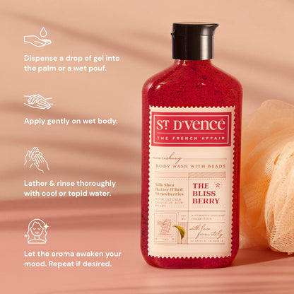 St.Dvence Bliss Berry Salicylic Acid Body Wash - 300 ml