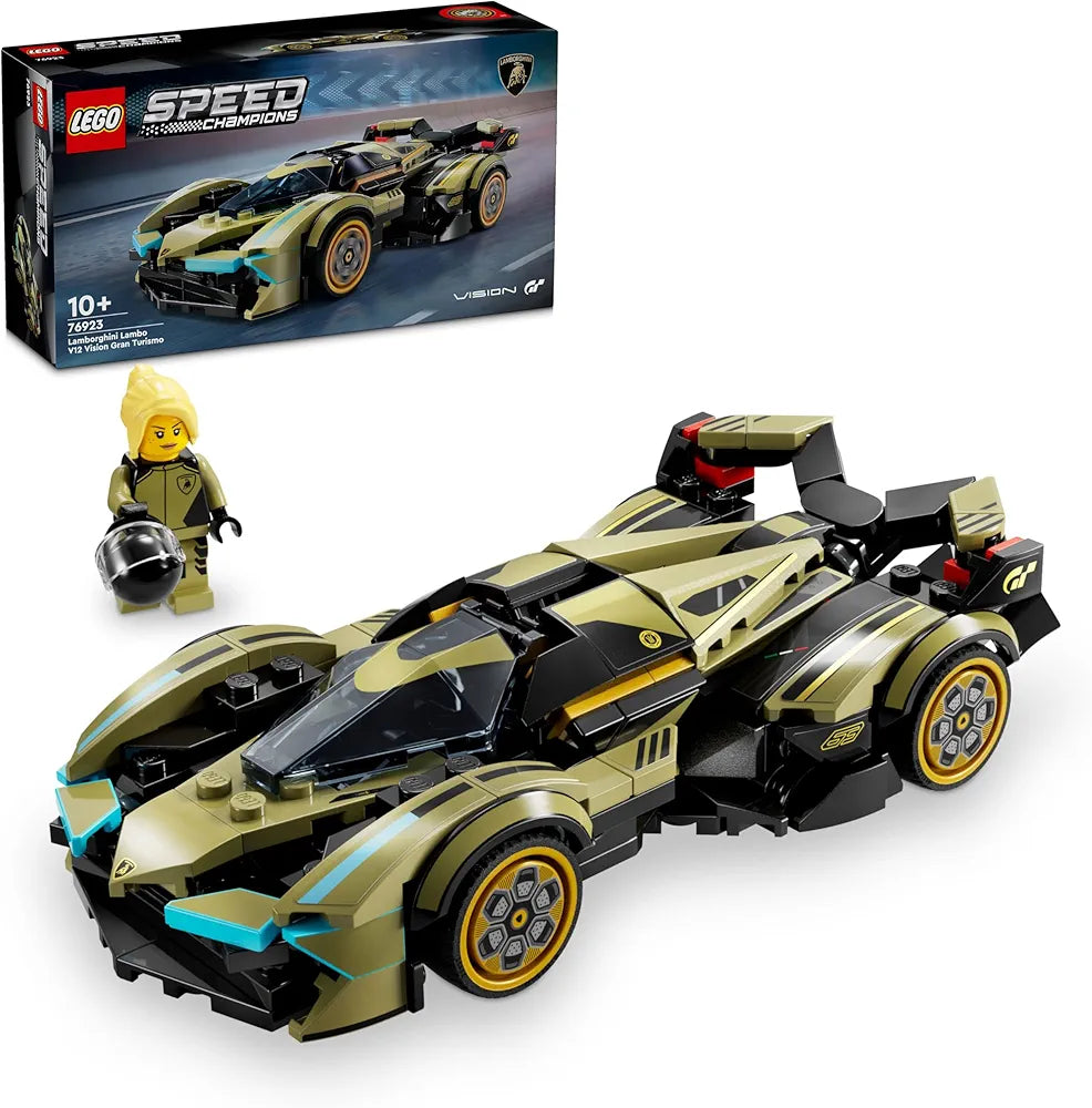 Lego Speed Champions Lamborghini Lambo V12 Vision GT Super Car 76923 Building Blocks Toys for 10+ Gift for Boys and Girls