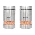 Femora Metallic Clear Glass Kitchen Storage Jar | 1000 Ml | Set of 2