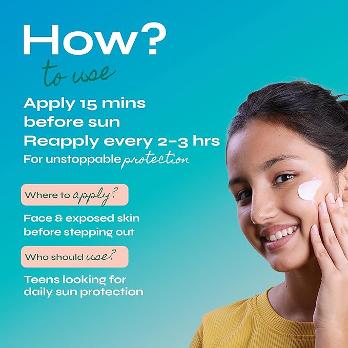 Tikitoro Teens Mineral Sunscreen with SPF 30, PA+++ Contains Kokum butter - 75 ml