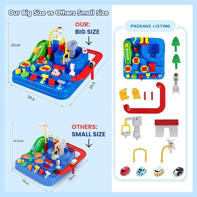 Kidology Car Race Tracks Toy 4 Car Included