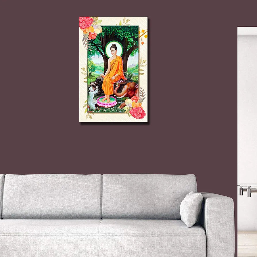 Rangoli MDF Wall Stick Decorative Panel 12x18 Wall Art P-1 Design-28