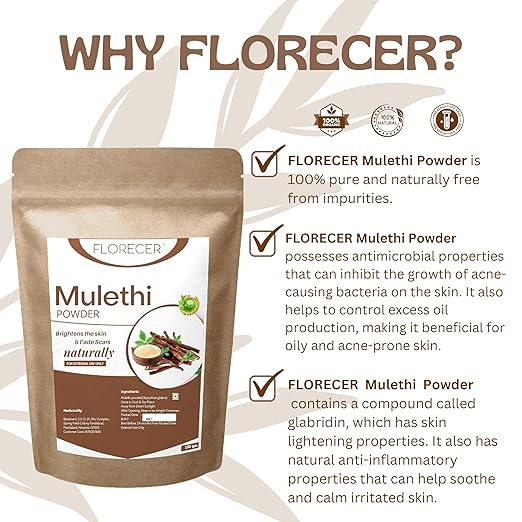 Florecer Mulethi Powder For Face Hair - 100 gms
