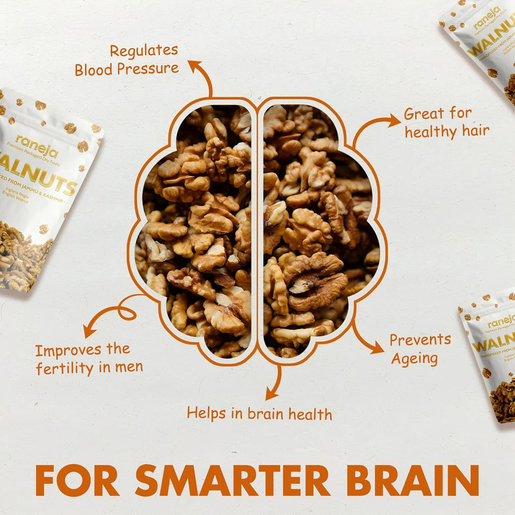 Raneja 100% Large Size Kashmiri Walnut Kernels 250g | Premium Walnuts/Akhrot Without Shell, Dry Fruits, Rich in Proteins & Antioxidants, With omega-3 fatty acids