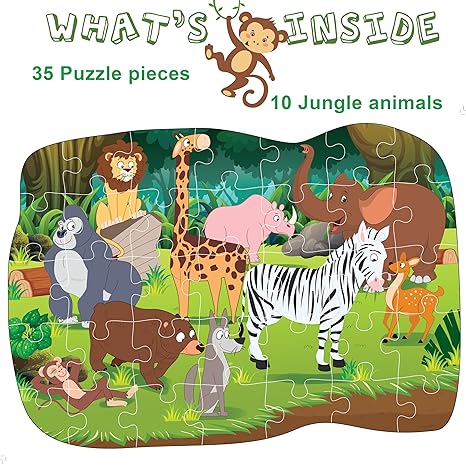 The Book Tree Jungle Animals Puzzle for Kids Aged 4 and Above Vibrant and Colourful Pictures of Animals