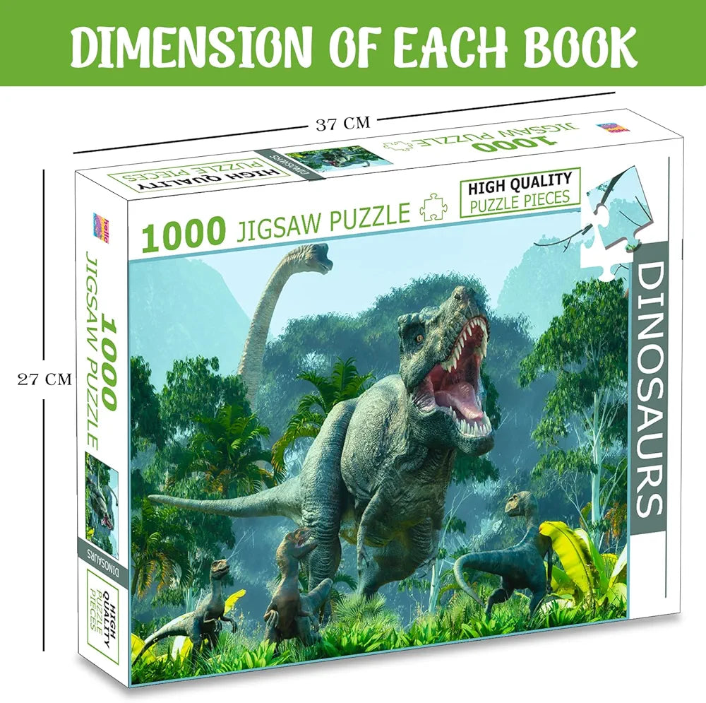Hello Friend Dinosaurs Puzzle Box 1000 Piece Jigsaw Puzzle Prehistoric Adventure