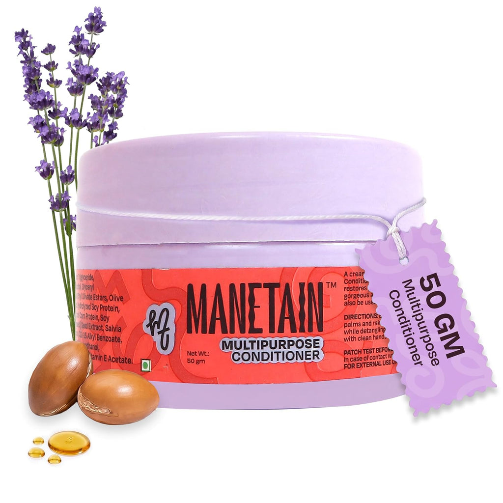 MANETAIN Multipurpose Conditioner 50gm for Curly & Wavy Hair | Hydrating Protein–Moisture Balanced Formula for Frizz Control & Softness | CG-Friendly, Silicone-Free | Suitable for Women & Men