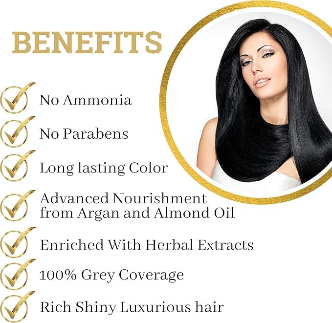 Kokila Hair Color Shampoo for Men & Women  Natural Brown - 400 ml