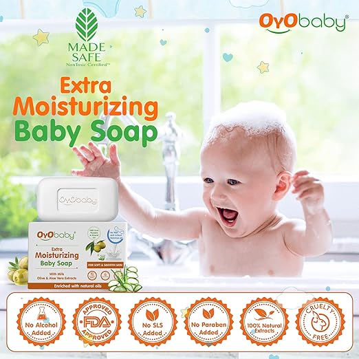 Oyo Baby Extra Moisturizing Bathing Soap Bar - 75 gms