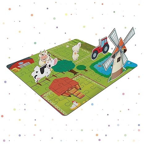 Popcorn Games & Puzzles 49 Piece Puzzle 49 Piece Kid Jigsaw Puzzle Featuring The Township