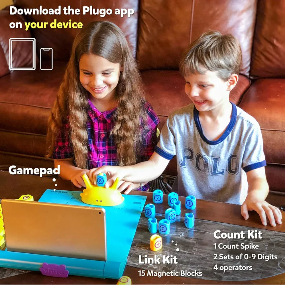 Playshifu Stem Wiz Pack AR-Powered Toy with Count and Link Kit for Kids Math Puzzles Challenges Fun Learning, Interactive Game