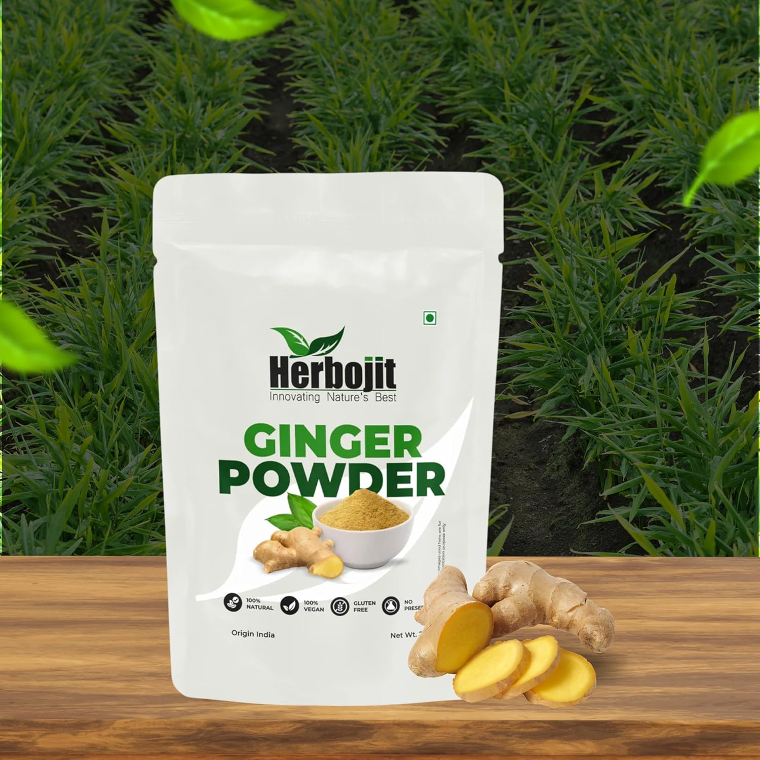 Herbojit Ginger Powder Pure & Authentic Ground Ginger Spice - 200 Gms