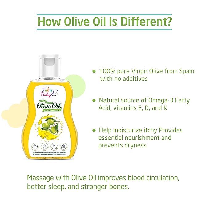 Fabie Baby Imported Olive Oil for Baby Massage - 200 Ml