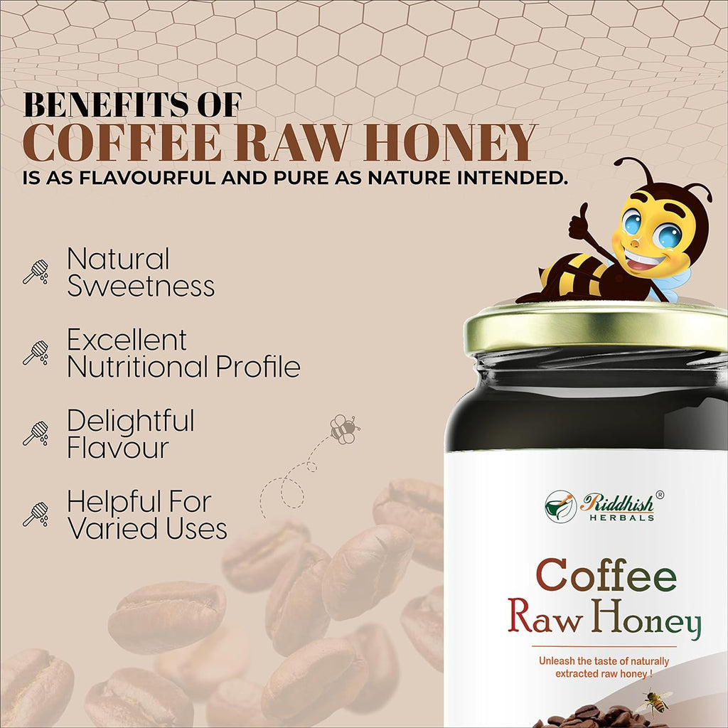 Riddhish Herbals Organic Pure Coffee Raw Honey - 500 gms