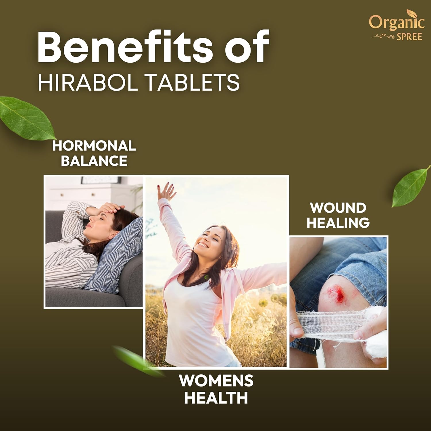 Organic Spree Hirabol â€“ 90 Tablets | Plant - Based Dietary Supplement | Suitable for Daily Routine & Wellness Support | Vegan and GMP (Pack of -1)