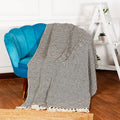 Sashaa World Cotton Throw Blanket Colour Black