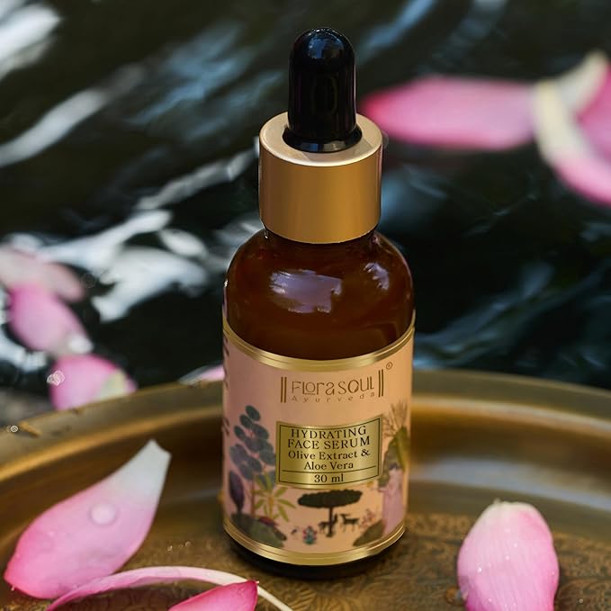 FloraSoul Ayurveda Hydrating Face Serum With Olive Oil Extract & Aloe Vera - 10 ML