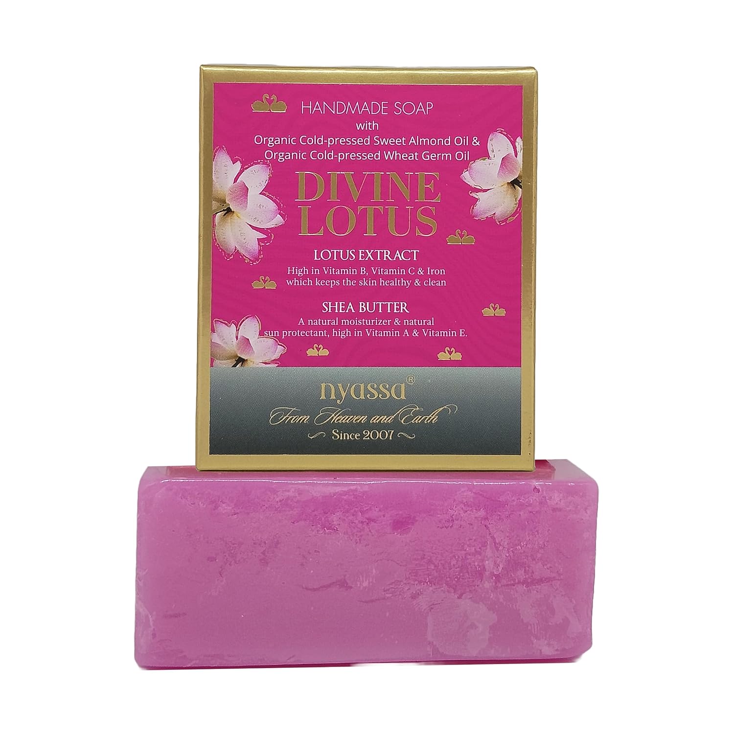 Nyassa Divine Lotus Natural Handmade Bathing Soap - 150 Gms