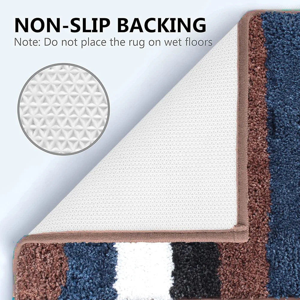 Luxe Home Bath Mat Super Soft Microfiber Non Slip Jericho Bathroom mats 40x60 cm Colour Rock Brown