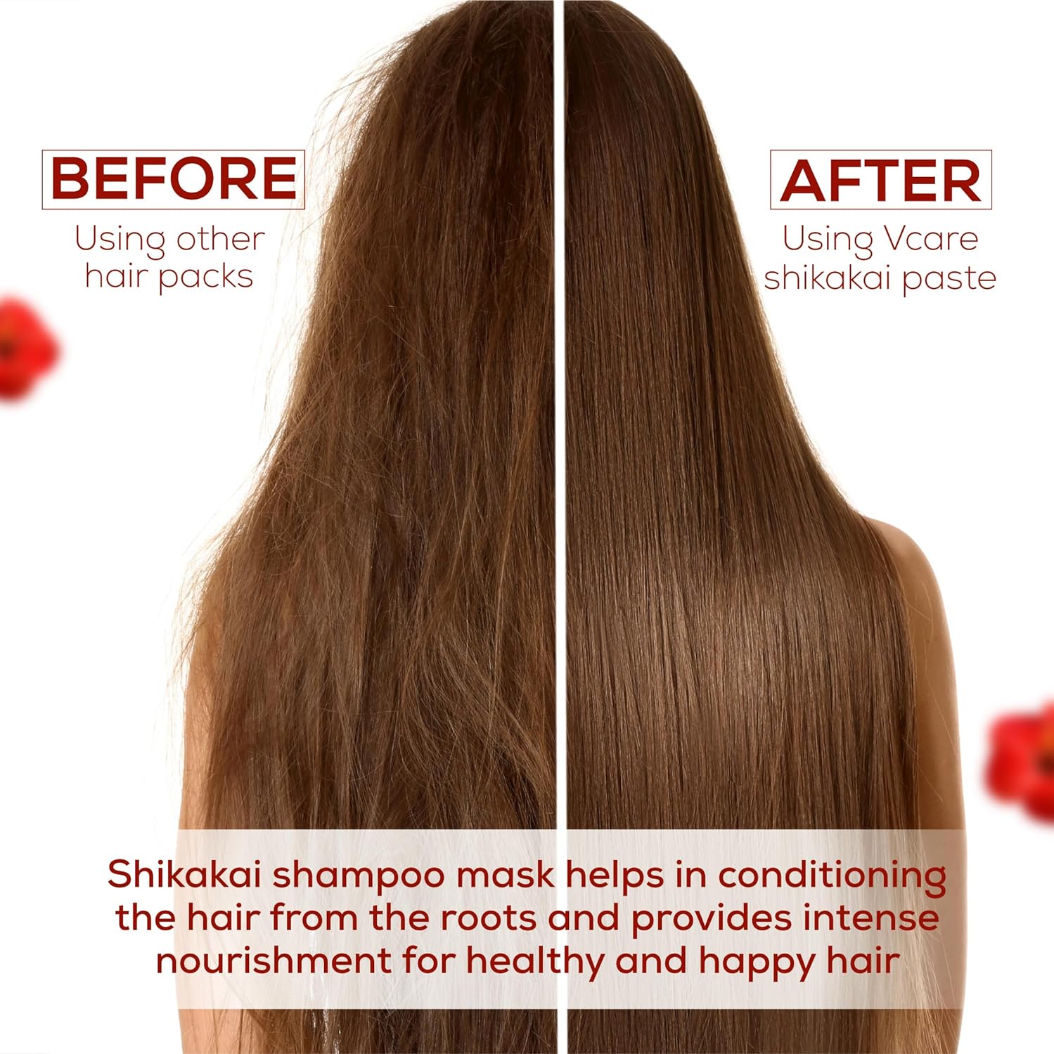 VCare Shikakai Shampoo - 200 ml (Pack of 3)