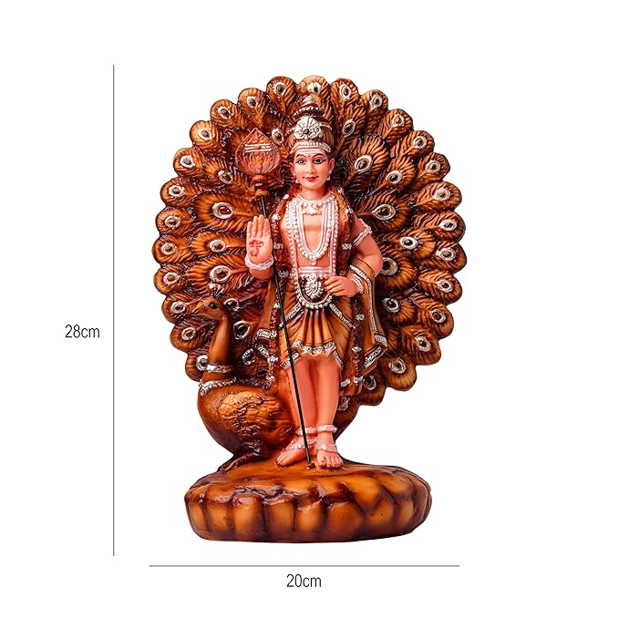 Newven Lord Murugan Showpiece Hindu God Kumaraswamy Idol Decorative