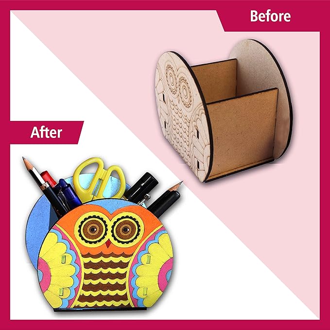 Solobolo Madhubani Pen Stand Painting Kit | Art and Craft Kit for Girls 9-12 | Pen Stand for Kids Diy Kit With Art Supplies