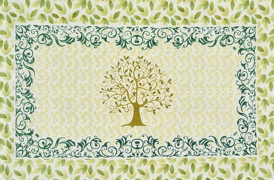 HomeKart Cotton Rajasthani Jaipuri Print Bed Sheet Traditional Floral Double Size Bedsheet with Hand Block Printed 180-200 tc with 2 Pillow Covers White and Light Green