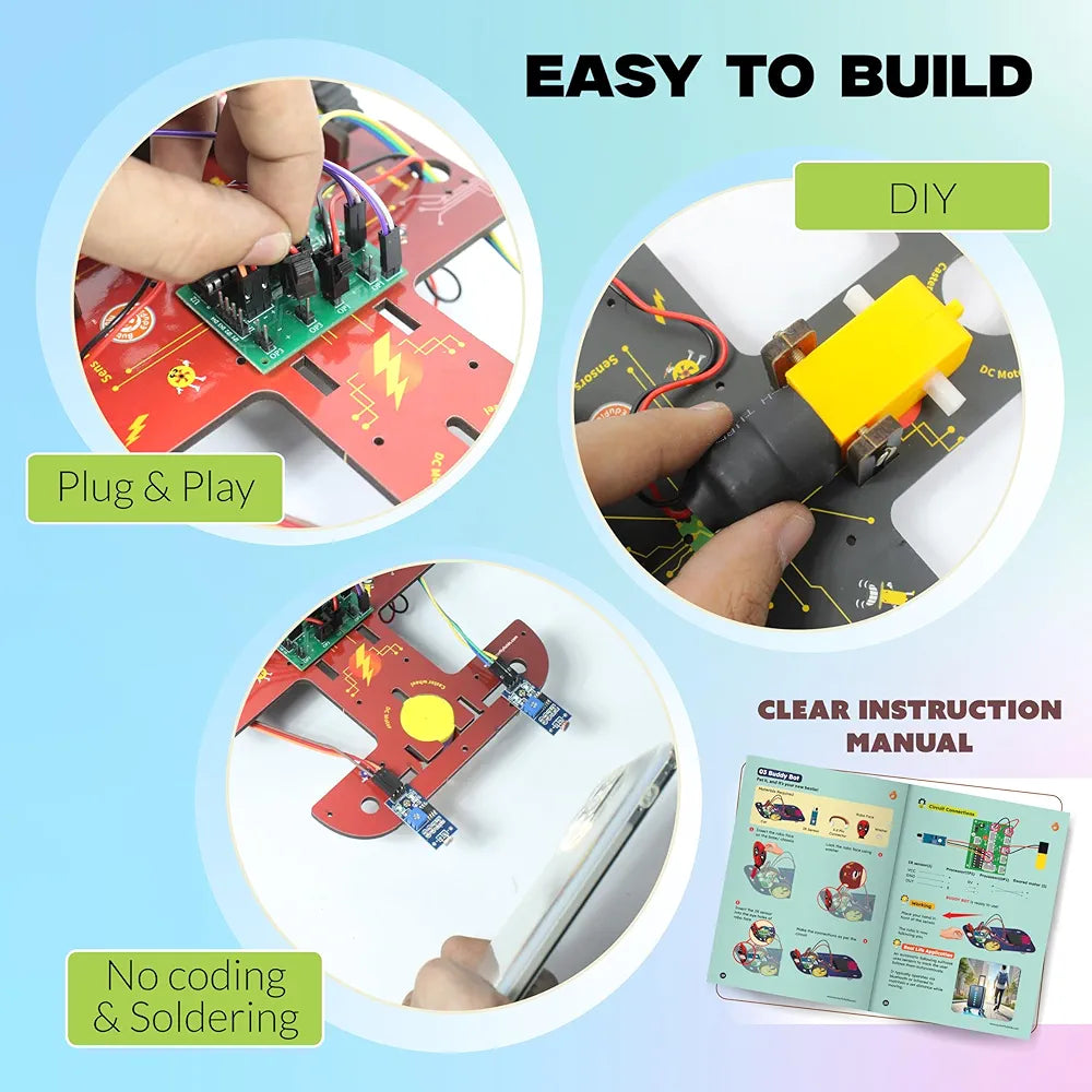 Butterfly EduFields Jumbo 40In1 Stem Robotics Kit Robot Toys for Kids Ages 8 9 10 11 12 Years Old Boys Girls 100+ Parts