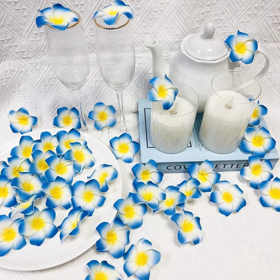 Artificial Fake Foam Hawaii Frangipani Floating Beach Champa Flowers