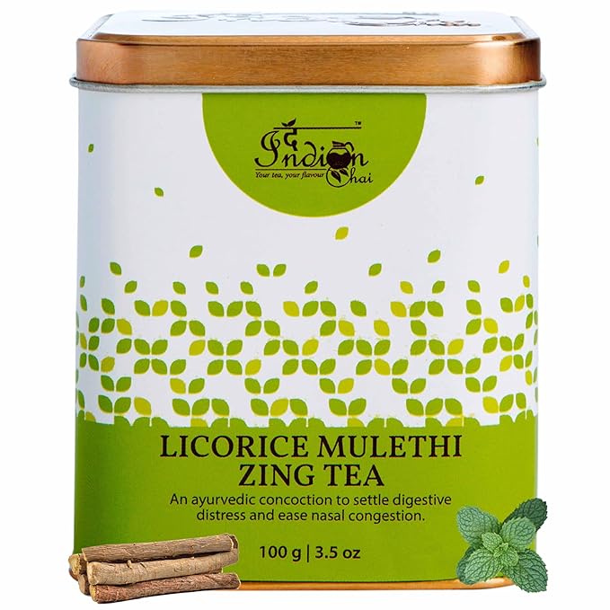 The Indian Chai Licorice Mulethi Zing Ayurvedic Tea - 100 gms