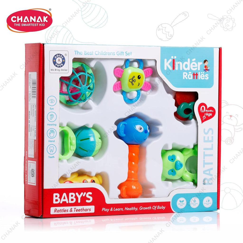 Chanak Baby Kinder Rattle Set for 0-6 Months Old Baby
