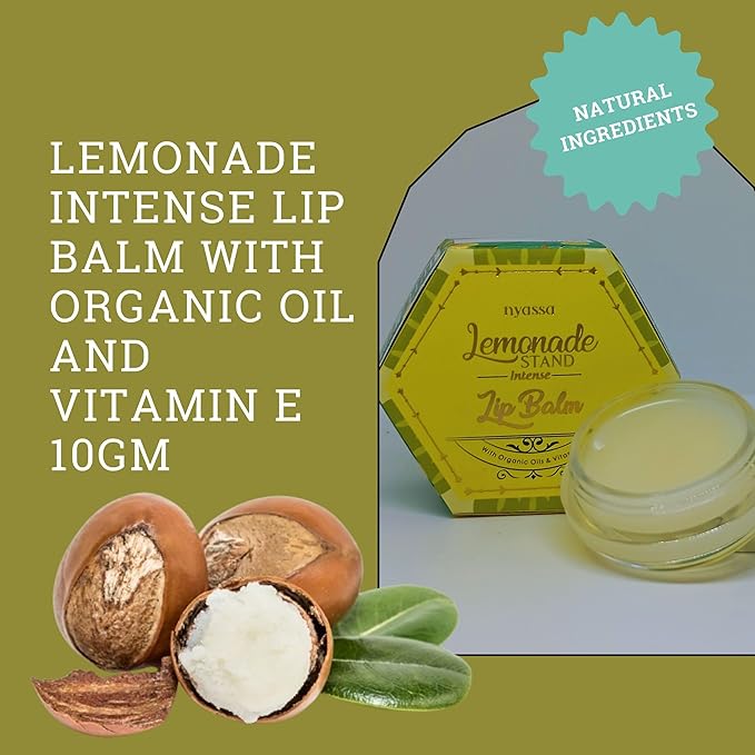 Nyassa Lemonade Stand Intense Lip Balm With Shea Butter & Organic Sweet Almond Oil - 6 Gms