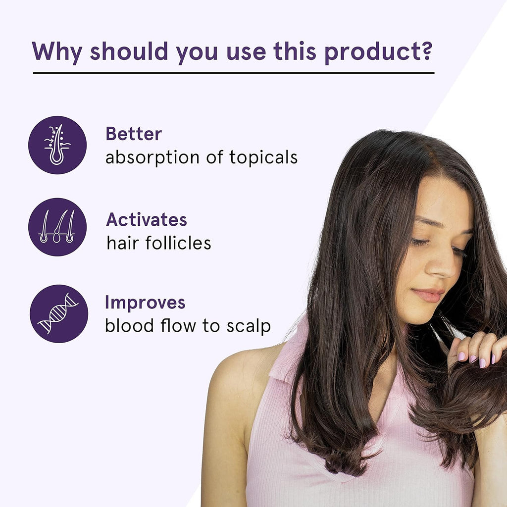 Bodywise Advance Derma Roller for Women | 540 Micro 0.5mm Titanium Alloy Needles | Faster Absorption of Oils & Serums | Reduces Hair Fall & Stimulates Hair Follicles | Safe, Easy & Effective To Use