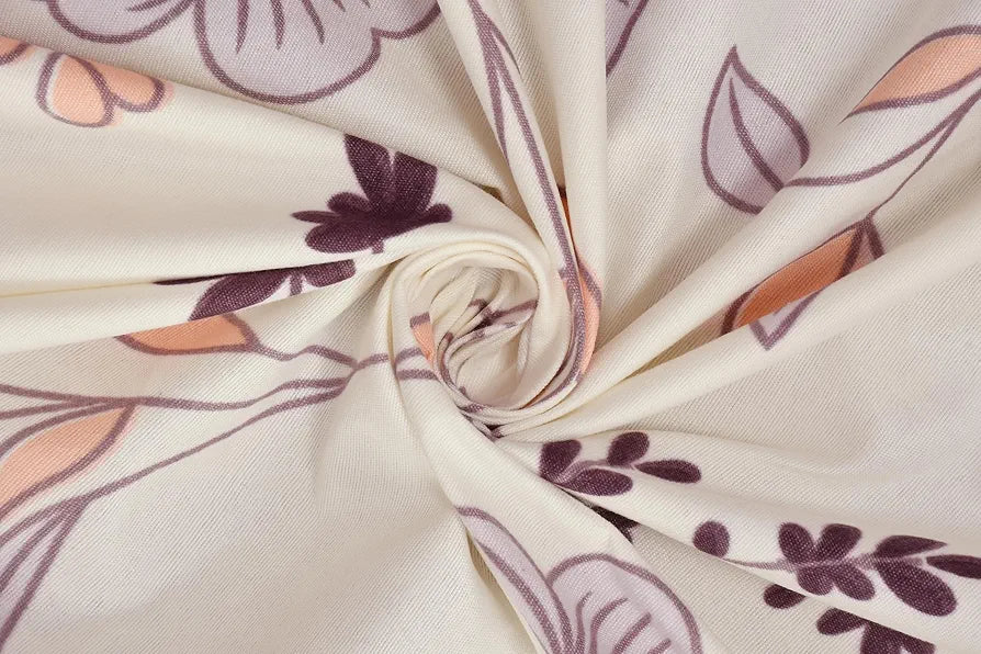 Homekart Premium Cotton Elastic Fitted Bedsheets with 2 King Size Pillow Covers Double Bed Flower Print Color Almonds 220 tc, multicolor