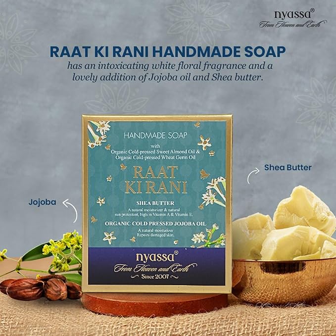 Nyassa Raat Ki Raani Natural Handmade Bathing Soap - 150 Gms