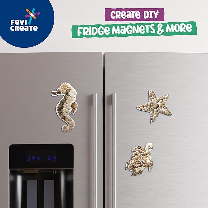 Fevicreate Diy Marine Themed Fridge Magnet Kit Turtles Seahorses and Starfishes Designs Art and Craft Kit for Kids