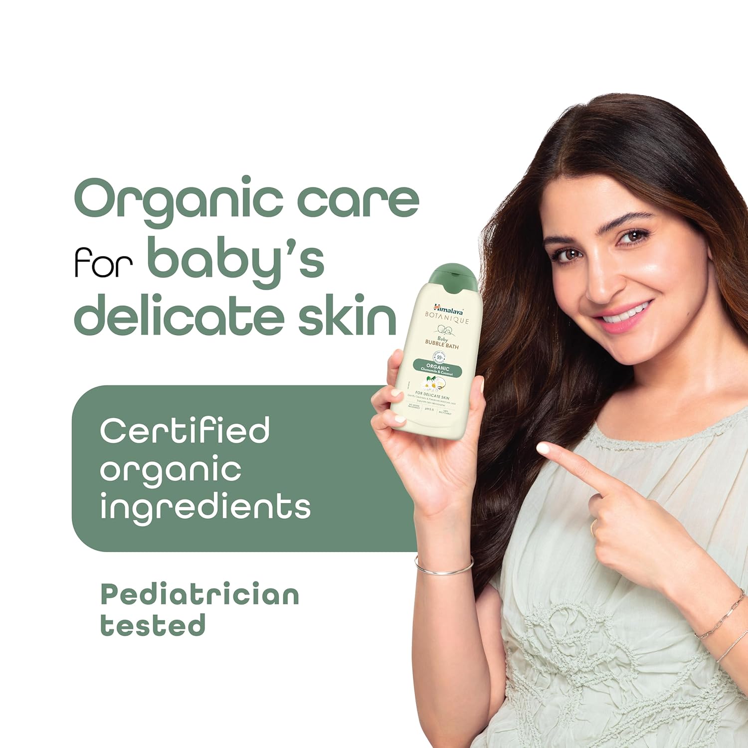 Himalaya Botanique Baby Bubble Bath 200 ml | Organic | Preserve Moisture Lock | No Tears | Dermatologically Tested | Helps Protect Skin Barrier | pH 5.5 | Hypoallergenic | No Added Fragrance