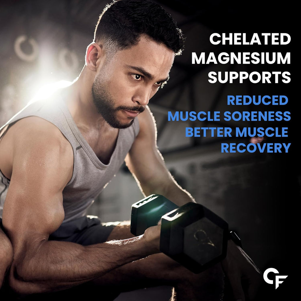 Carbamide Forte Chelated Magnesium Glycinate 2000mg Per Serving Supplement - 10 Veg Tablets (Pack of 2)