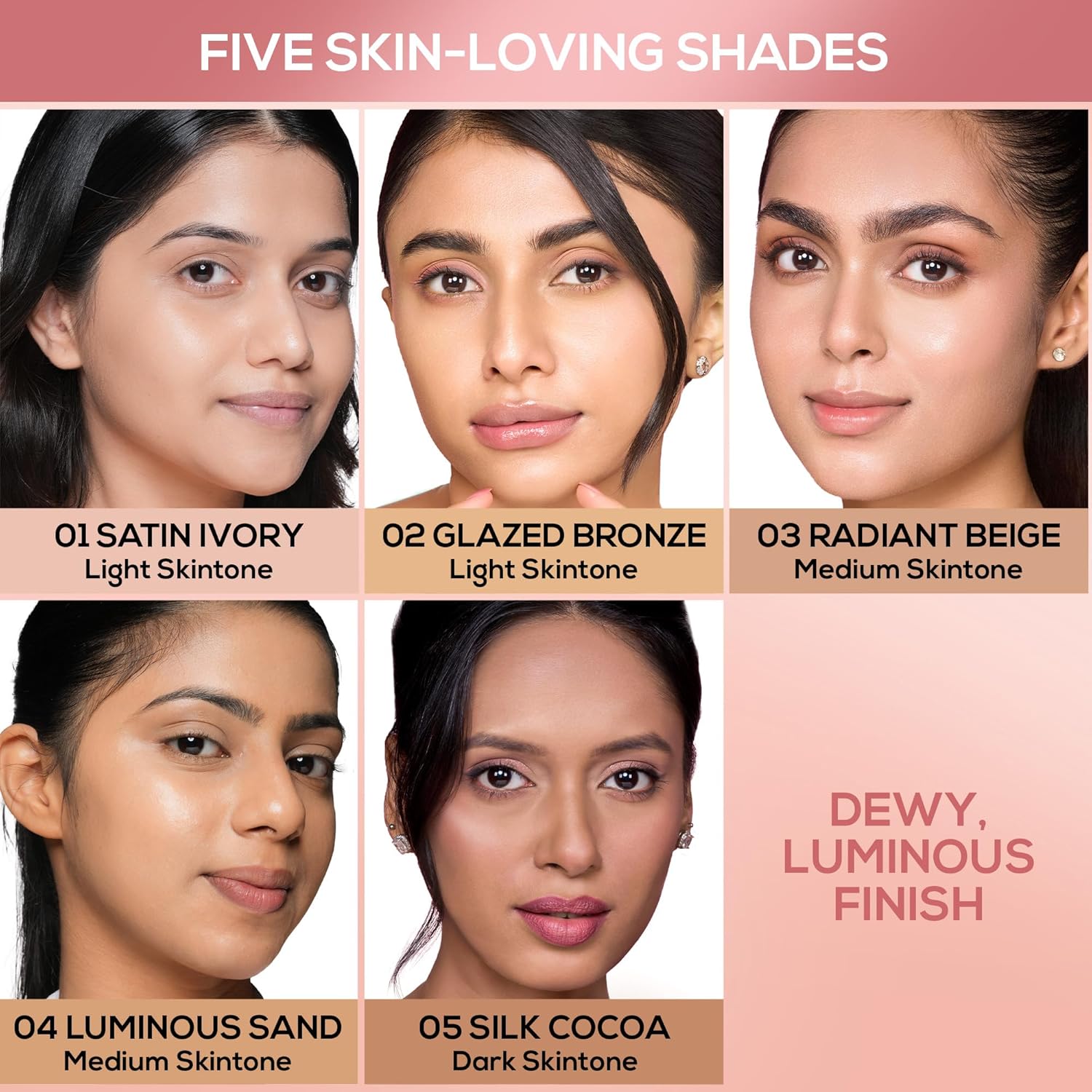 RENEE Lumi Glow Highlighting Liquid Foundation - Silk Cocoa | Dewy Finish, Buildable Coverage & 3D Glow | Hydrates & Smoothens For Luminous Skin | With Hyaluronic acid & Niacinamide | 30ml