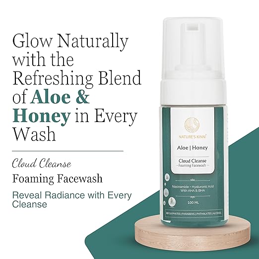 Nature’s Kinn Aloe Honey Cloud Cleanse Foaming Facewash - 100 ml
