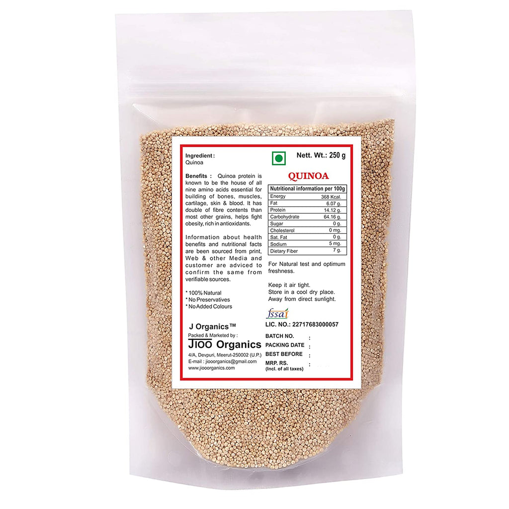 Jioo Organics Quinoa Grain Rich in Mineral and Protiens - 250 gms