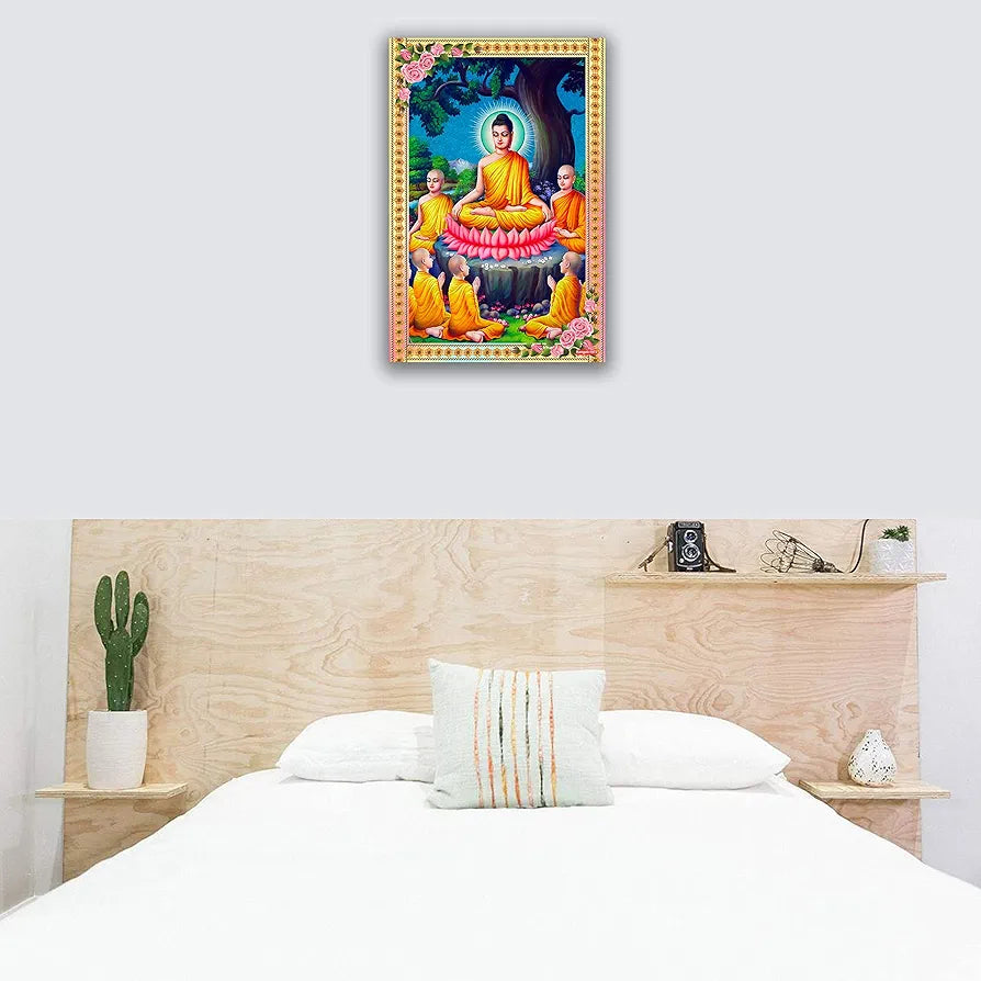 Rangoli MDF Wall Stick Decorative Panel 12x18 Wall Art P-1 Design-24