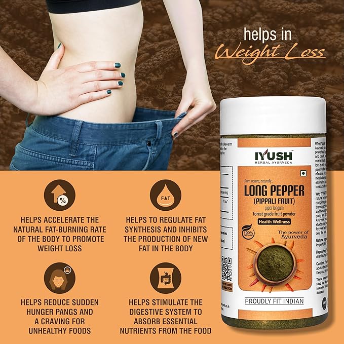 Iyush Herbal Ayurveda Long Pepper Pippali Powder - 100 gms