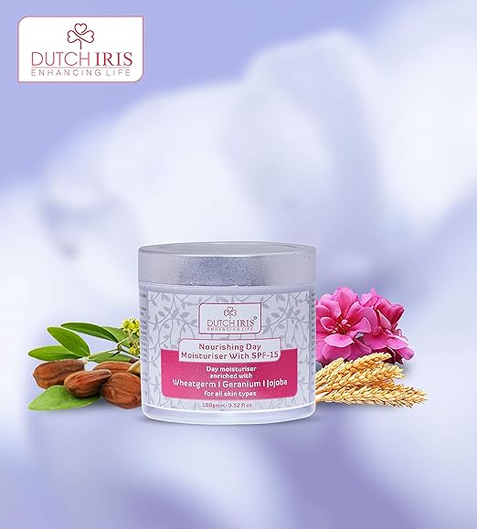 Dutch Iris Nourishing Day Moisturiser with SPF-15 - 100 Gms | Pack Of 2